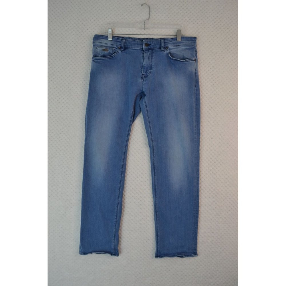 Hugo Boss Maine Regular Fit Stretch Light Wash Jeans Men's 34x30